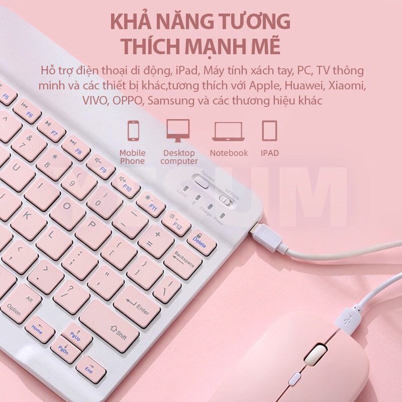 Bàn phím Bluetooth không dây HP 10 inch/ chuột không dây trọng lượng nhẹ cho điện thoại / iPad nhiều màu sắc tùy chọn