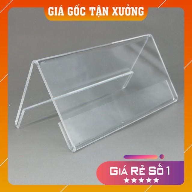 Bộ 10 kệ menu mica chữ A 15x8 cm (kệ chức danh),Menu mica 2 mặt chữ A