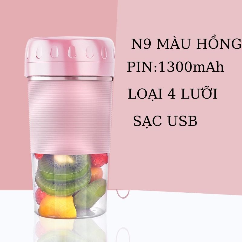 Máy xay sinh tố mini home JUICE sạc usb cầm tay đa năng loại 1 - Bảo hành 1 đổi 1