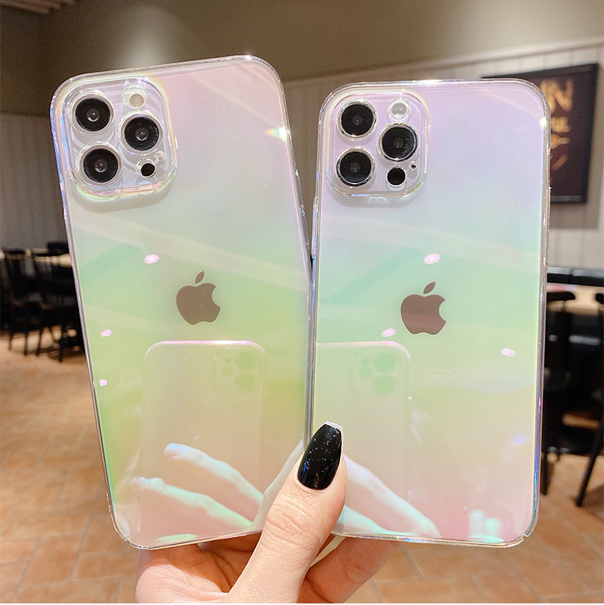 Ốp Điện Thoại Trong Suốt Màu Gradient Độc Đáo Cho Iphone 12 11 Pro Max 13 Pro MAX X Xr Xs Max 7 + 8 Plus Se 2020 12 13 mini