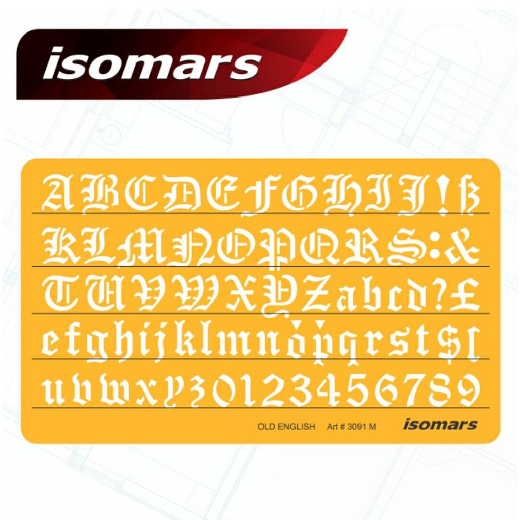 Tấm chữ ISOMARS OLD ENG dành cho thiết kế (3091)