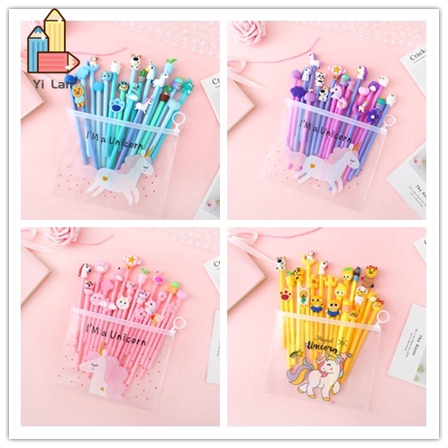 Set 20 Bút Mực Gel Ngòi 0.38mm Hình Kỳ Lân Dễ Thương