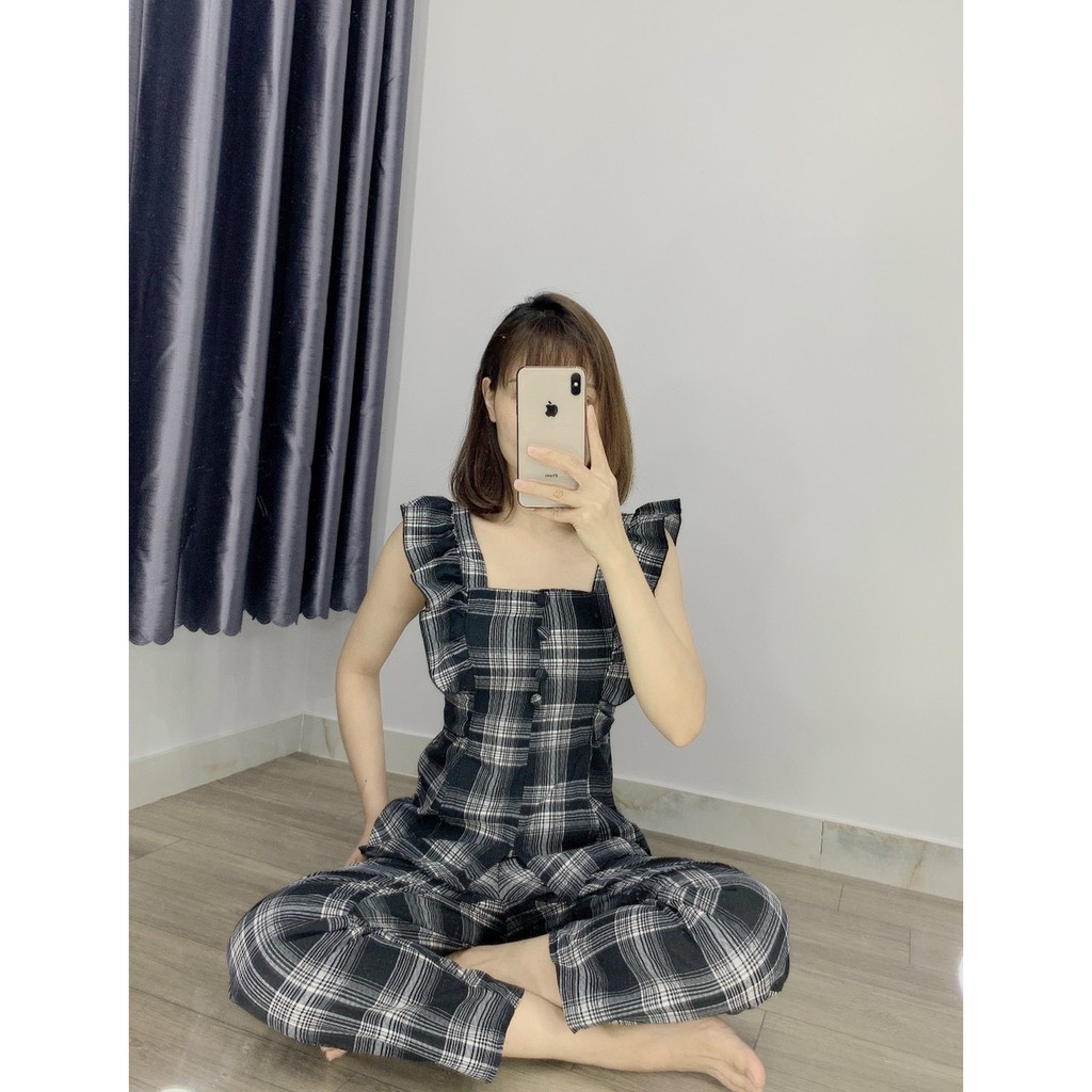 Set sọc cổ vuông tay cánh tiên bán quanh năm không ngừng hót Nấm7