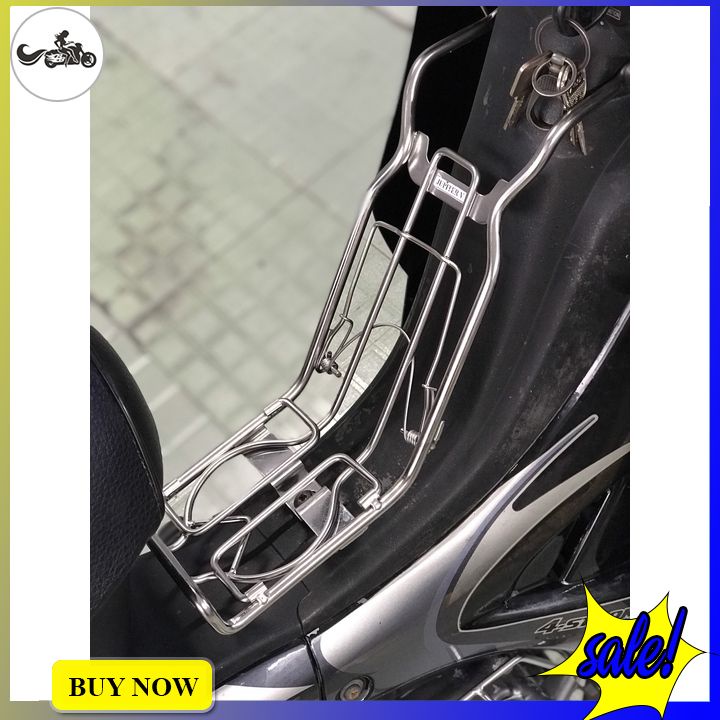 Baga giữa xe Jupiter v từ inox 10li dày dặn cứng cáp gắn như zin màu inox