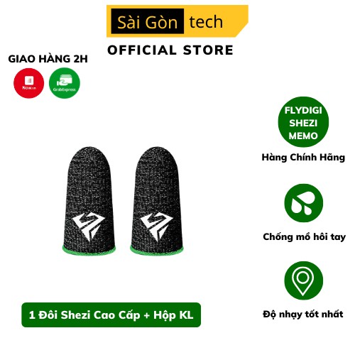 Bao tay chơi game Memo Shezi Flydigi sợi bạc băng lụa, Găng tay chơi game ff chống mồ hôi ngón tay màu xanh đỏ hồng