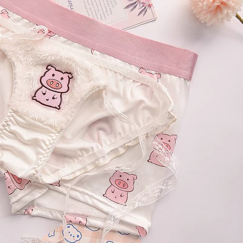 Quần lót cặp đôi nam và nữ hoạ tiết heo hồng siêu đáng yêu