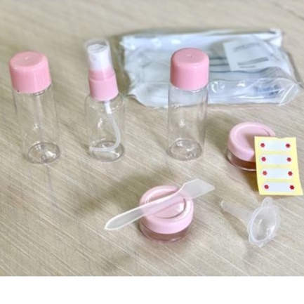 Bộ chiết mỹ phẩm 4 món tặng kèm túi zip - Lọ chiết mỹ phẩm du lịch nhỏ gọn