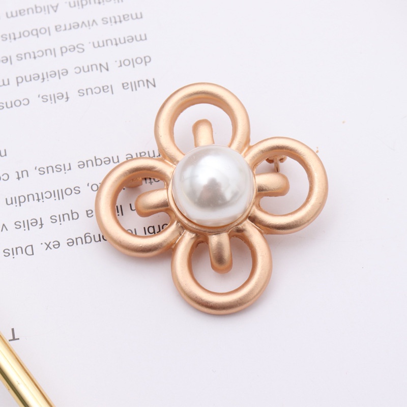 Trâm Cài Áo Hình Hoa Bằng Hợp Kim Đính Ngọc Trai Tinh Tế Thời Trang