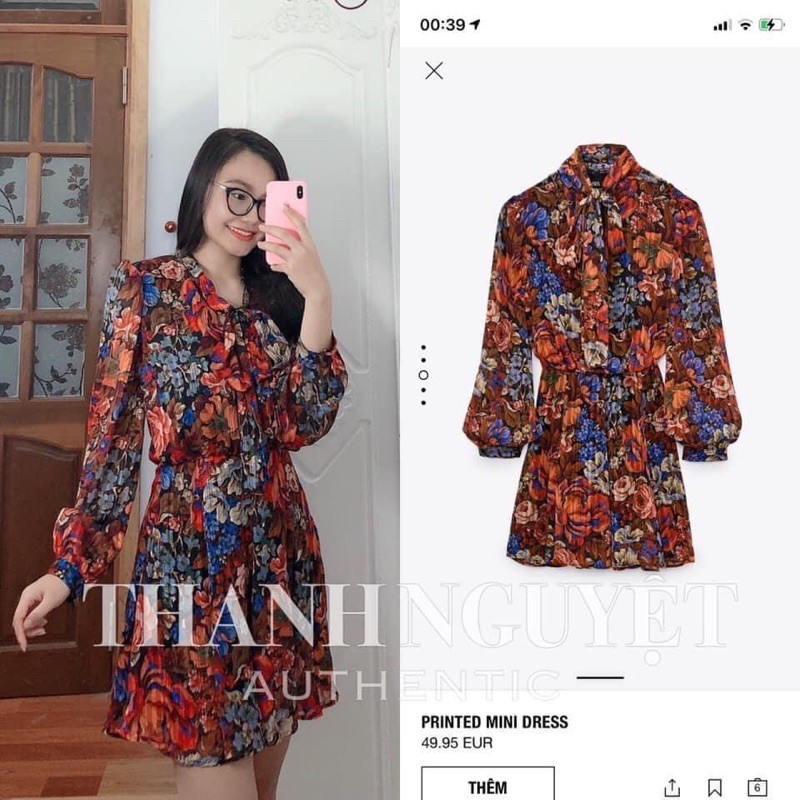 Đầm zara auth size S