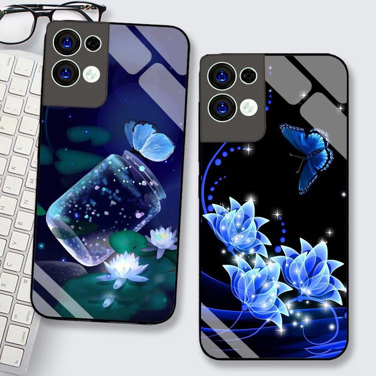 Ốp Lưng OPPO RENO 8 4G, RENO 8 5G, RENO 8Z 5G Lưng Kính Cường Lực Cao Cấp