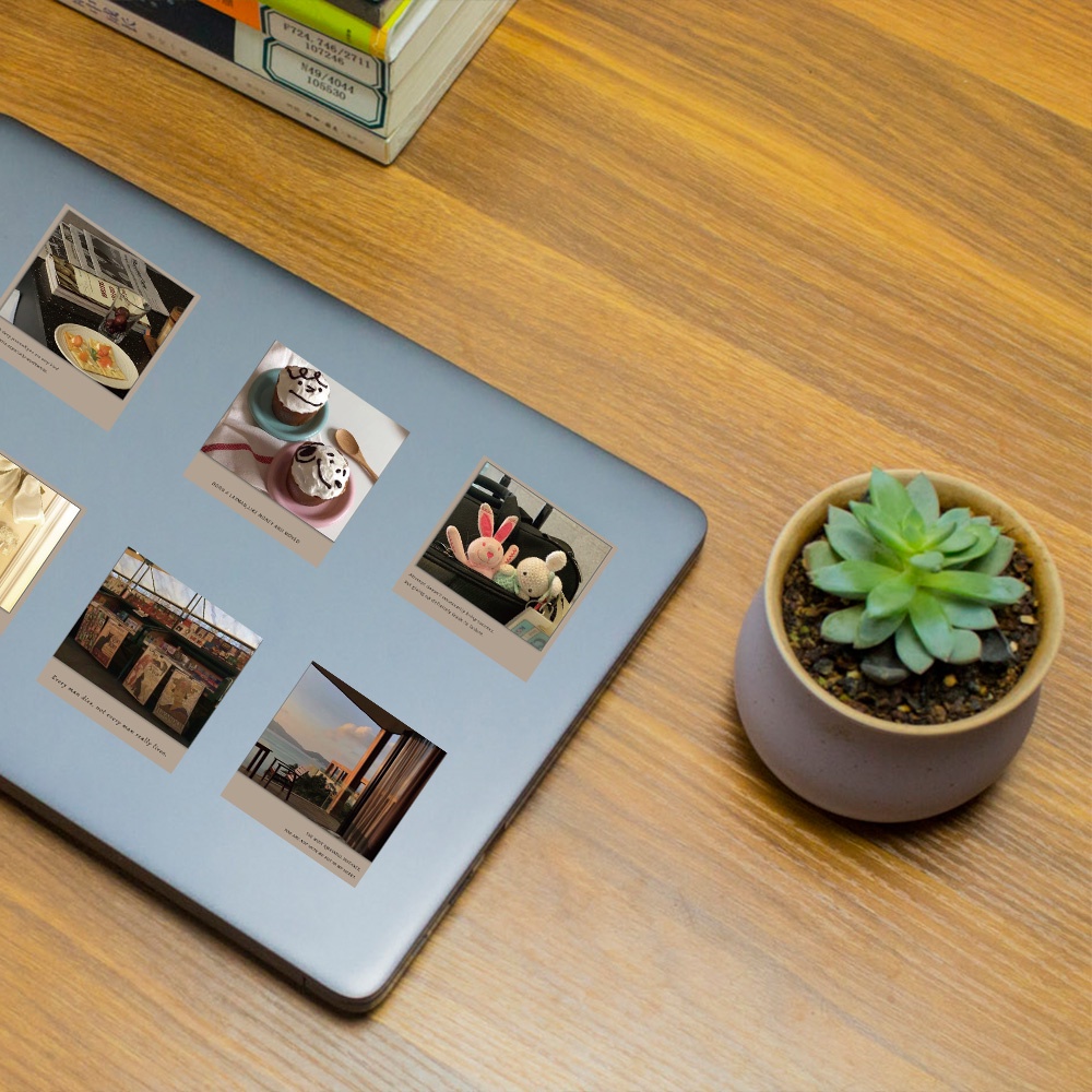 Combo 40 Sticker INS CUỘC SỐNG QUOTES hình dán chống nước dán mũ bảo hiểm, laptop, vali, điện thoại, guitar