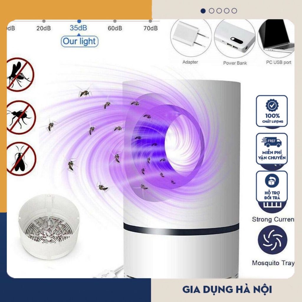 [CAO CẤP - SẴN HÀNG] Đèn Bắt  Muỗi, Hình Trụ, Cắm Cổng  USB Thông Minh ( Kèm Dây Sạc )