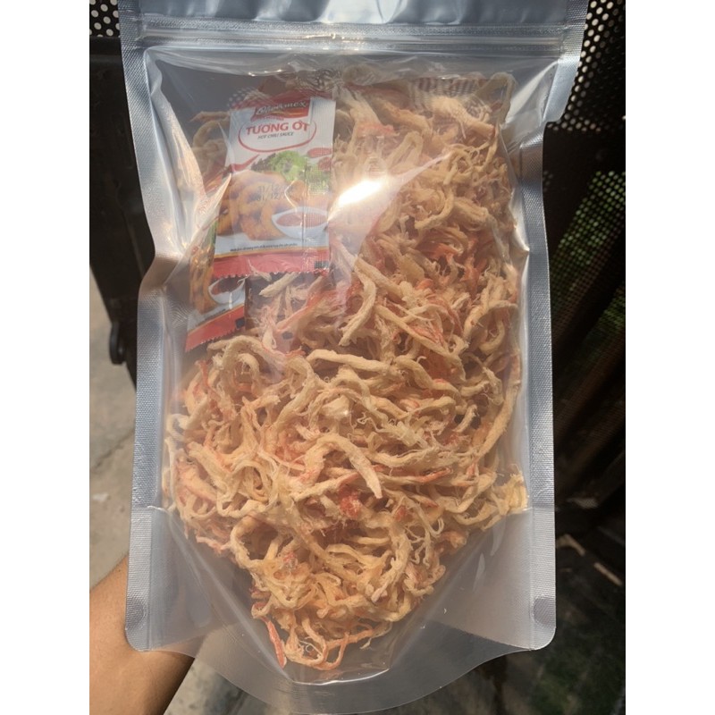 Mực xé sợi hấp nước dừa ngon ngọt thơm 500gr