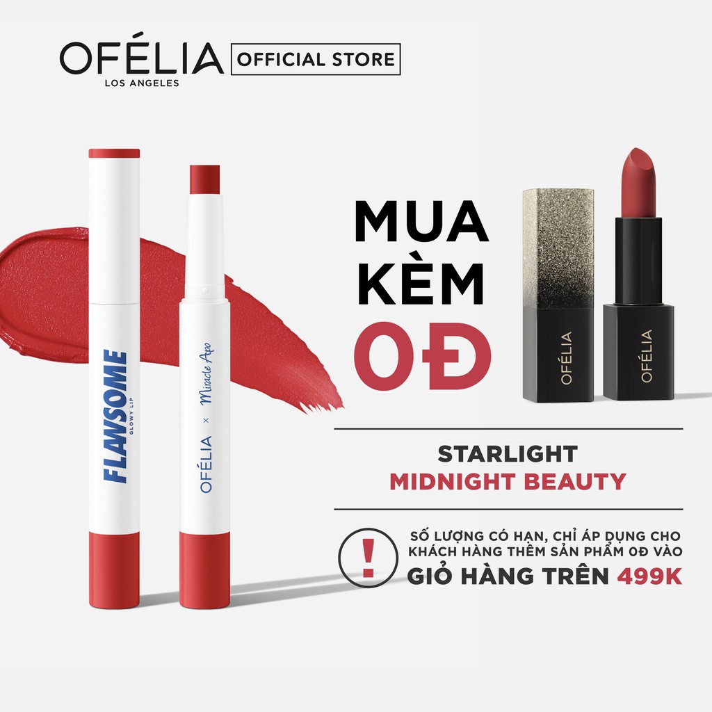 Cherry On Top (Đỏ Cherry) - Son Sáp Tint Bóng OFÉLIA FLAWSOME Glowy Lip (2g) | BigBuy360 - bigbuy360.vn