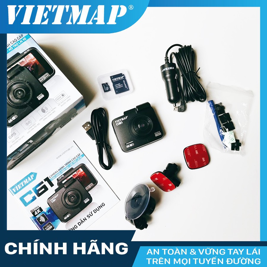 Camera hành trình VIETMAP C61 Pro (bản 2023) cho xe ô tô kèm thẻ nhớ 32G, 64G, 128GB | BigBuy360 - bigbuy360.vn