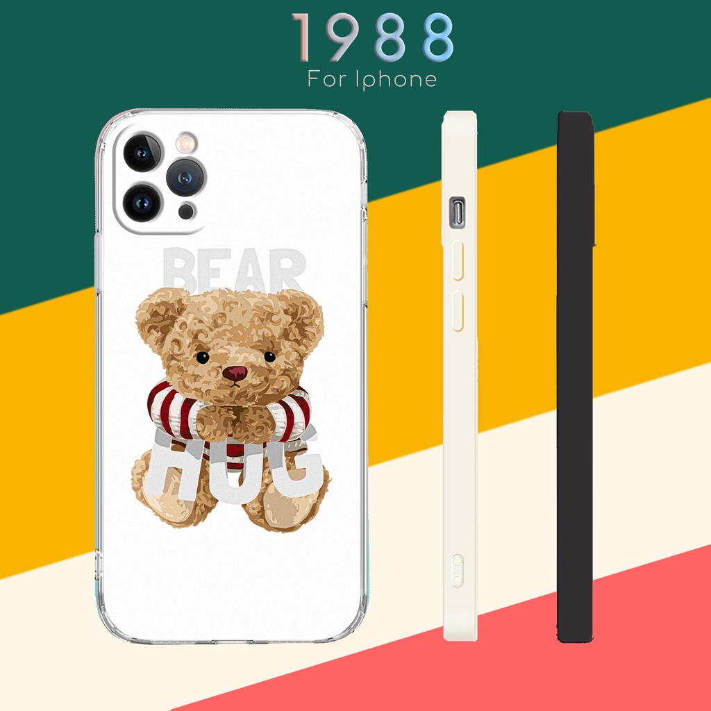 Ốp IP phiên bản gấu đỏ if Iphone 6 7 8 X XR XS SE 11 12 13 PLUS PRO PROMAX LRT220152