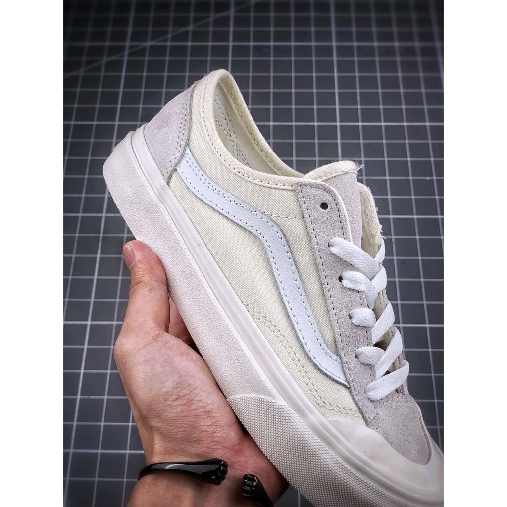 【Bắn thật】Vans Vault OG Style 36 LX 2019 mùa hè hoa lan trắng nam và nữ