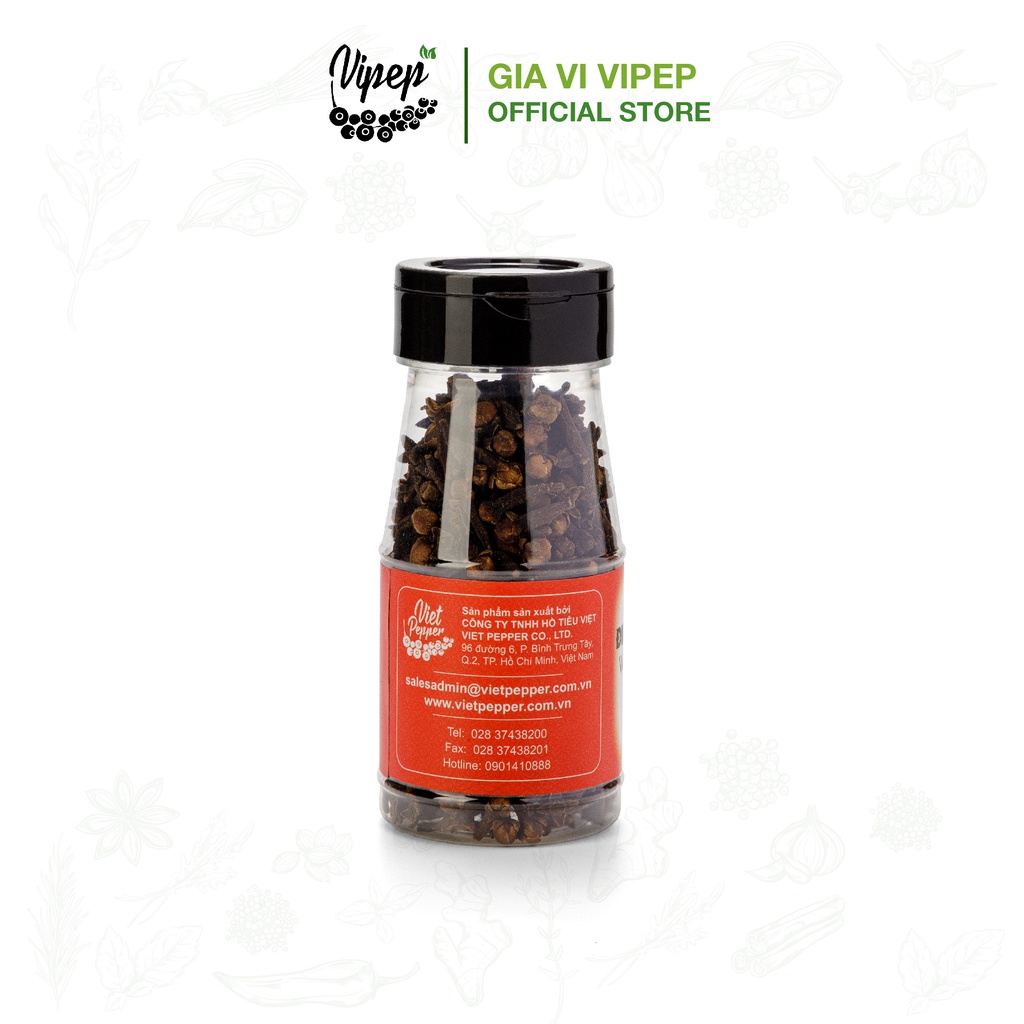 Đinh hương Vipep 40g - gia vị quý chế biến thức ăn tốt cho sức khoẻ, làm ấm bụng và kích thích vị giác