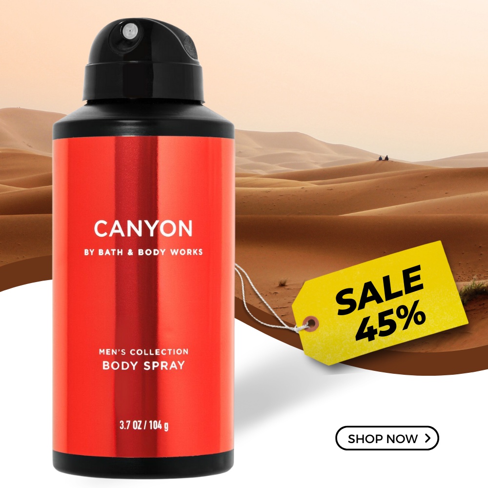 Xịt thơm toàn thân nam Body Mist Bath & Body Works CAYON MAN'S COLLECTION BODY SPRAY Hương Thơm Mạnh Mẽ