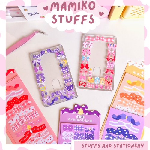 STICKER TRANG TRÍ NƠ RIBBON ĐỦ MÀU SIÊU XINH, SIÊU TIỆN DỤNG