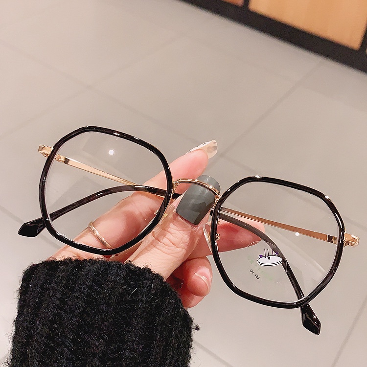 Gọng mắt kính cận nữ VIENDO đa giác đổi màu chống ánh sáng xanh chống tia uv màu sắc thời trang cắt kính cận theo yêu cầu