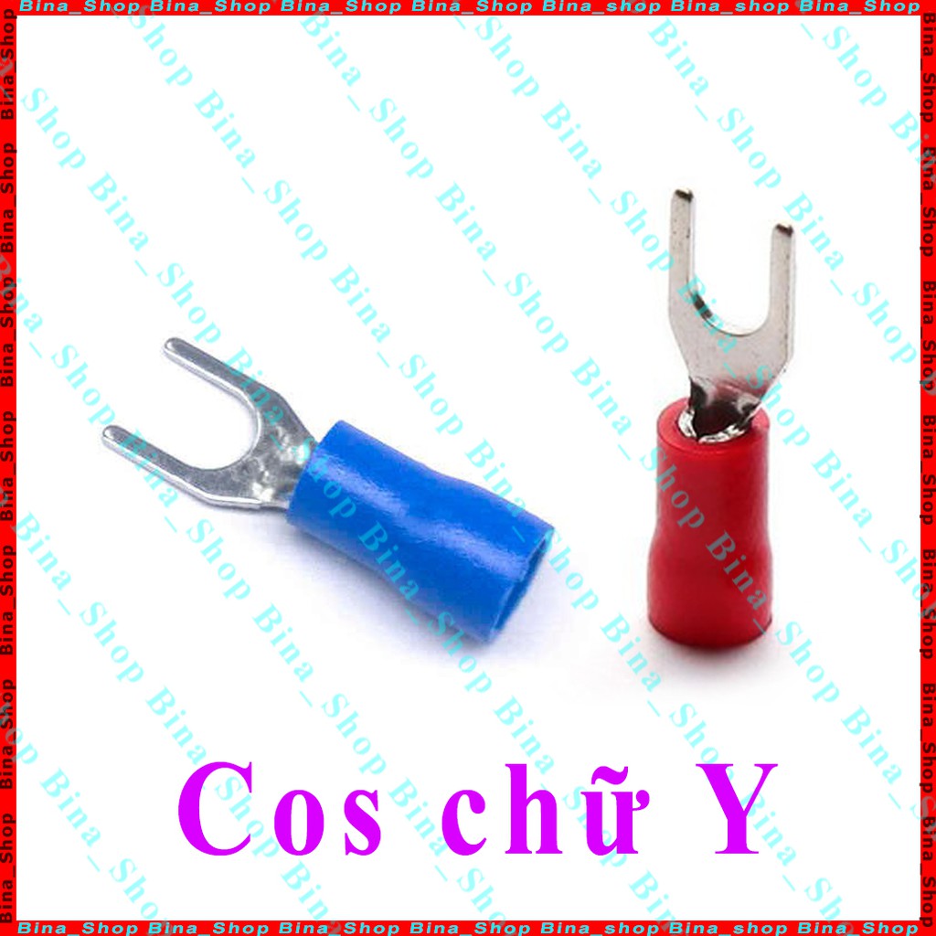 [10 cái] Đầu cos chữ Y 2-4, 1.25-3.2 phù hợp dây điện 0.5-1.5mm²