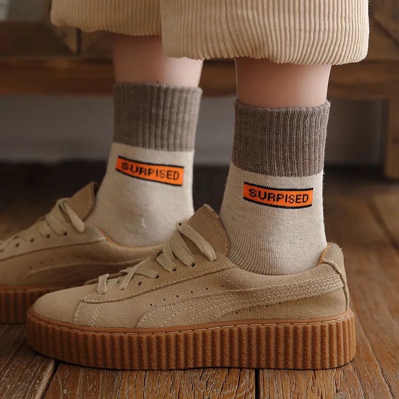 Tất Vớ Cổ Cao Màu Đẹ Be Cam Vàng Xanh Nam Nữ Unisex Chất Cotton Loại 1 Dày Dặn Phong Cách Hàn Quốc Co Dãn 4 Chiều