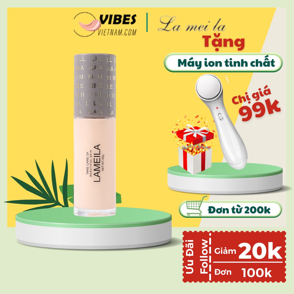 Kem Nền Che Khuyết Điểm Kiểm Soát Dầu #K17 BB Cream Lameila Làm Trắng Và Sáng Da Gella's - vibesvietnam