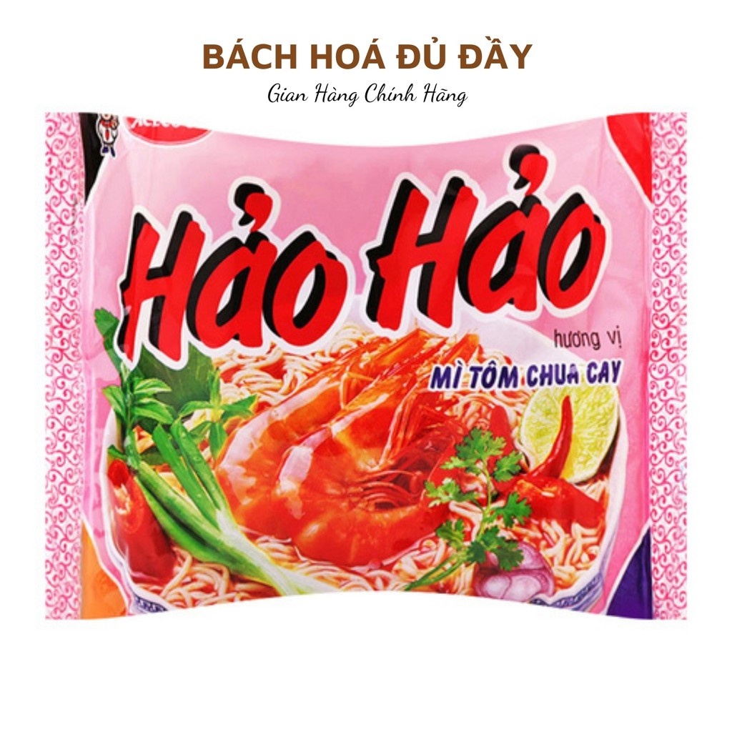Mì gói các loại bao gồm Hảo Hảo, Gấu Đỏ, Omachi, Đệ Nhất, Miliket, 3 miền, Lẩu Thái, Cung Đình, mì chay Rau Nấm