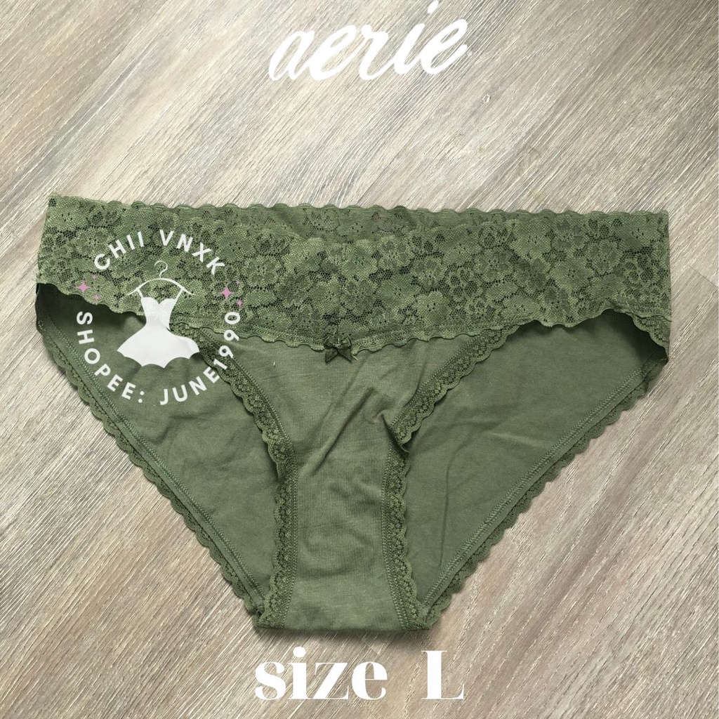 Quần lót Aerie ren cotton xuất xịn size L