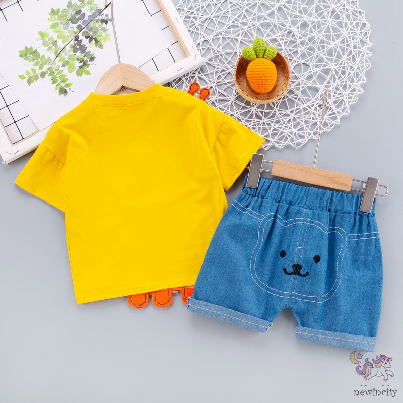 Set Áo Thun Tay Ngắn Và Quần Ngắn Cho Bé Trai