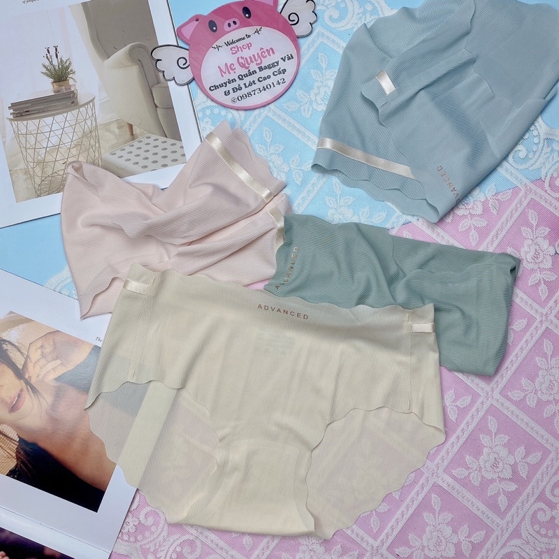 Set 5 quần lót su gân tăm không viền siêu nhẹ, siêu mát chống thâm mông