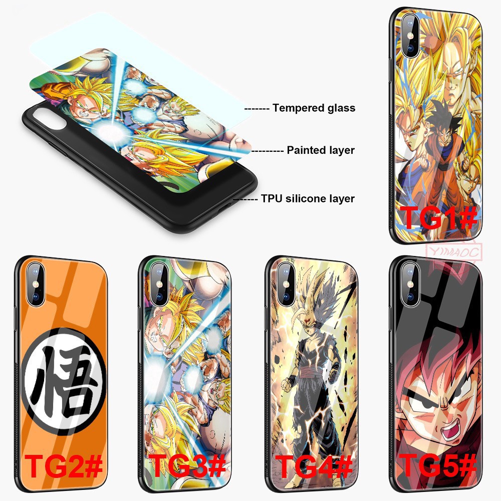 Ốp tráng gương in hình dragon ball z son goku super cho phone 6 13 7 plus 8 plus xr x xs max - a1131