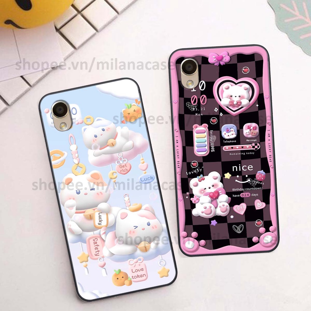 Ốp Oppo A37 / Neo 9 / F1 Plus hình đồng hồ icon gấu mèo cute cực dễ thương ngộ nghĩnh