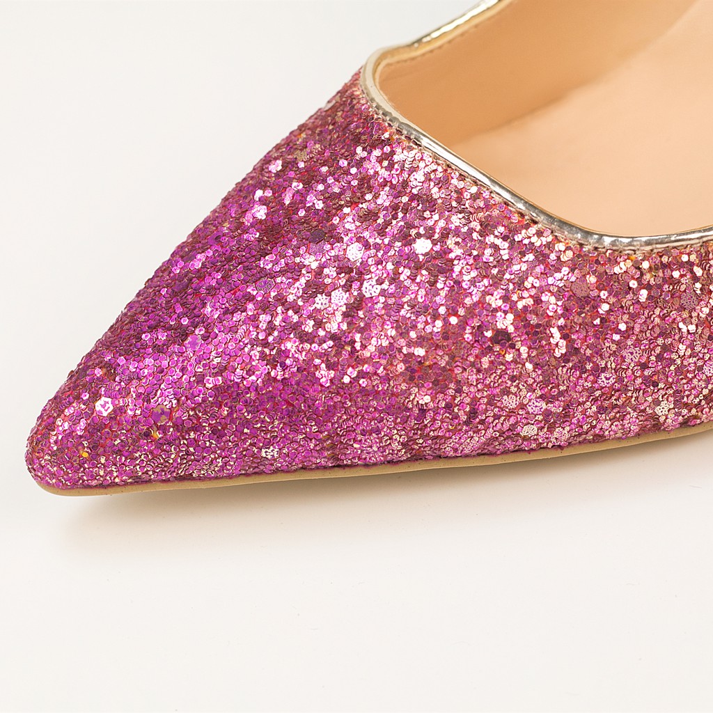 Giày Cao Gót Đính Kim Tuyến Lấp Lánh Thời Trang Dự Tiệc