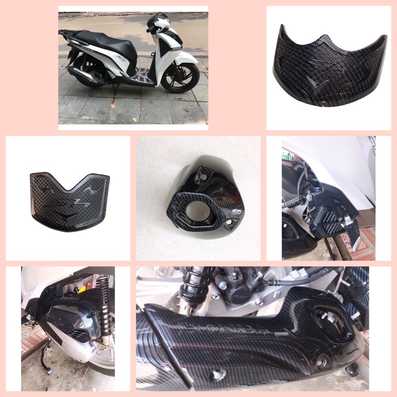 ốp trang  trí Sh 2019-2017 carbon (7 món)