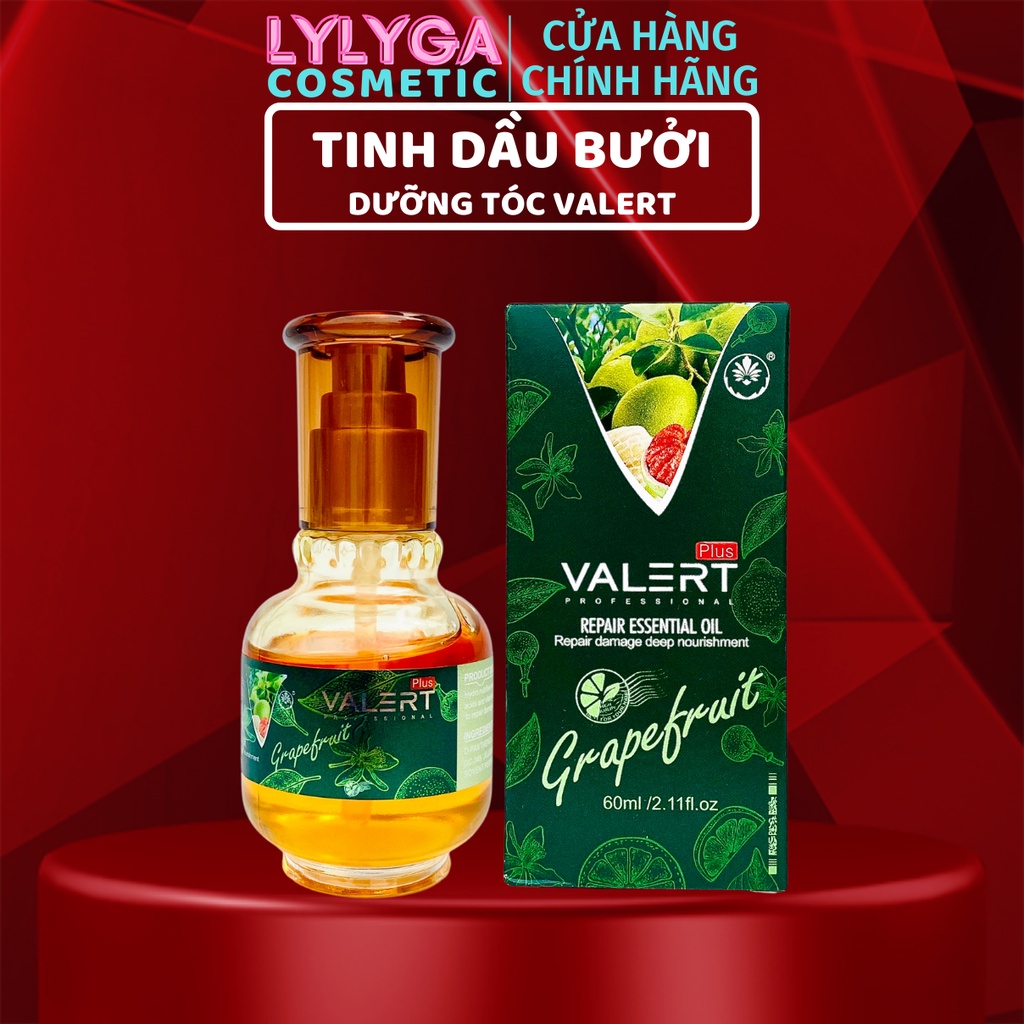 Tinh dầu bưởi dưỡng tóc VALERT GRAPEFRUIT 60ml - Serum Bưởi mọc tóc tự nhiên, chống rụng tóc [NHẬP KHẨU CHÍNH HÃNG] TD07