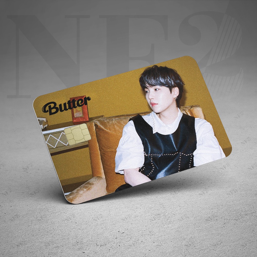 ALBUM BUTTER BTS'S- Decal Sticker Thẻ ATM (Thẻ Chung Cư, Thẻ Xe, Credit, Debit Cards) Miếng Dán Trang Trí NF2 Cards