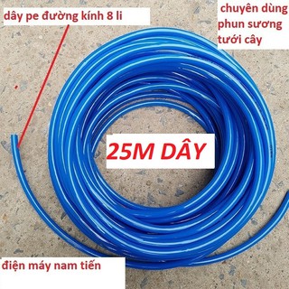 25m dây phun sương đường kính 8mm chất liệu nhựa pe