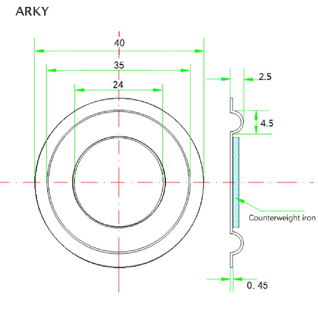 Loa Bass Tần Số Thấp ARKY 40mm-1 Chuyên Dụng