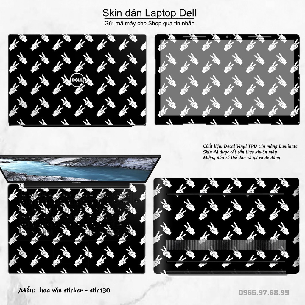 Skin dán Laptop Dell in hình Hoa văn sticker _nhiều mẫu 21 (inbox mã máy cho Shop)