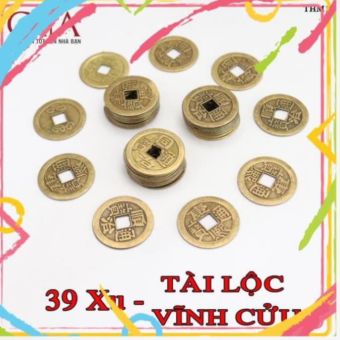 [SIÊU SALE] Đồng xu ngũ đế, đồng xu phong thuỷ bỏ bóp ví | Vật phẩm chiêu tài