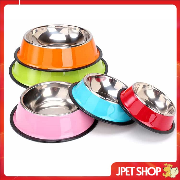 Bát ăn inox dành cho chó mèo nhỏ size 15 cm - Jpet Mart
