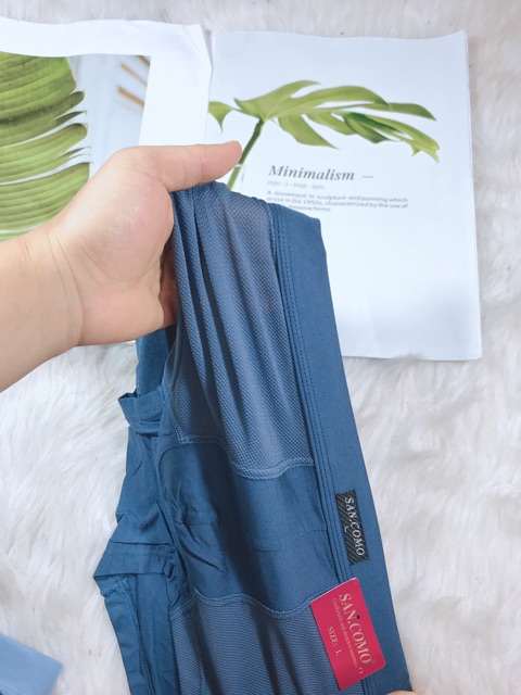 Quần đùi boxer,quần sịp đùi lưới Thái Lan nam cao cấp sancomo lưới thoáng mát chất cotton dai bền không xù mặc là mê
