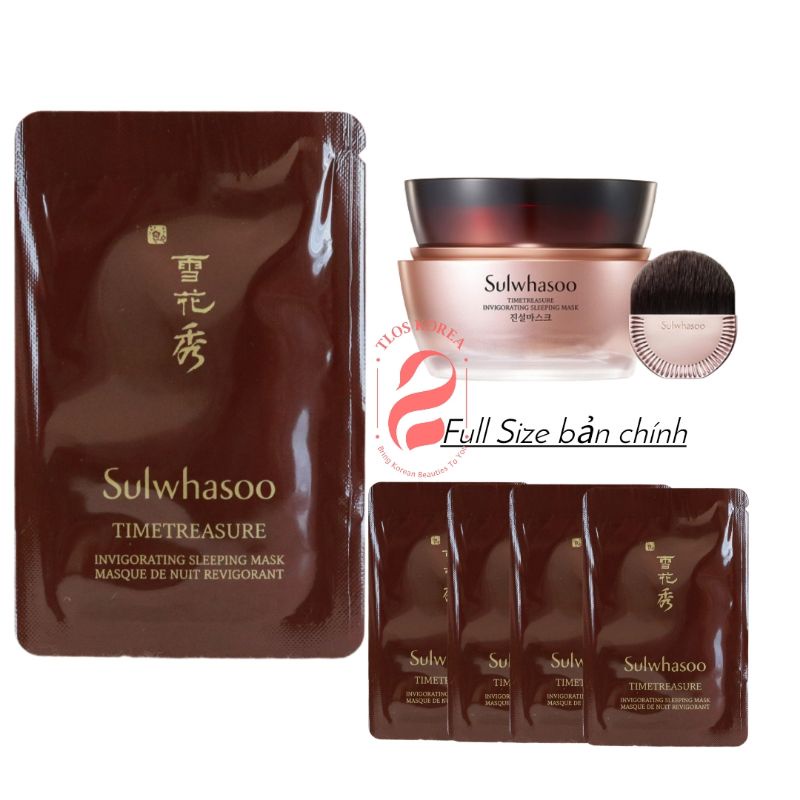 [Date 2024] Gói Thử Mặt Nạ Ngủ Thông Đỏ Cao Cấp Tái Tạo, Trẻ Hóa Da - Sulwhasoo Timetreasure Invigorating Sleeping Mask