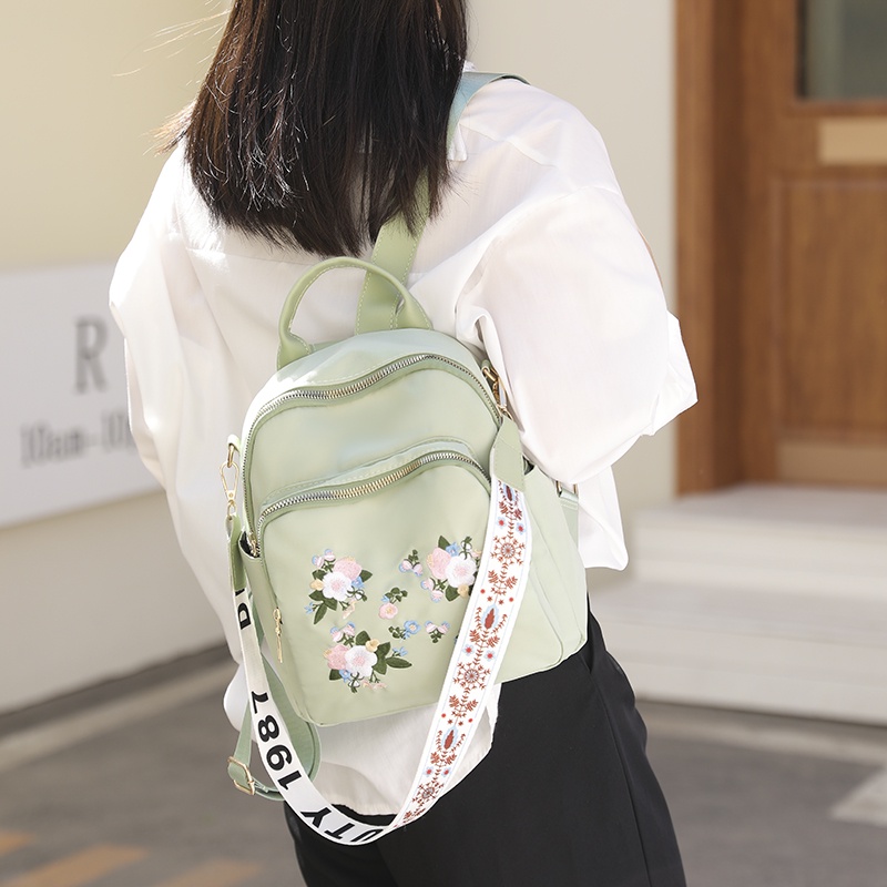 Ba Lô Vải Oxford Thêu Họa Tiết Truyền Thống Đa Năng Thời Trang Nữ 2022