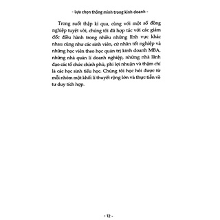 Sách - Lựa Chọn Thông Minh Trong Kinh Doanh