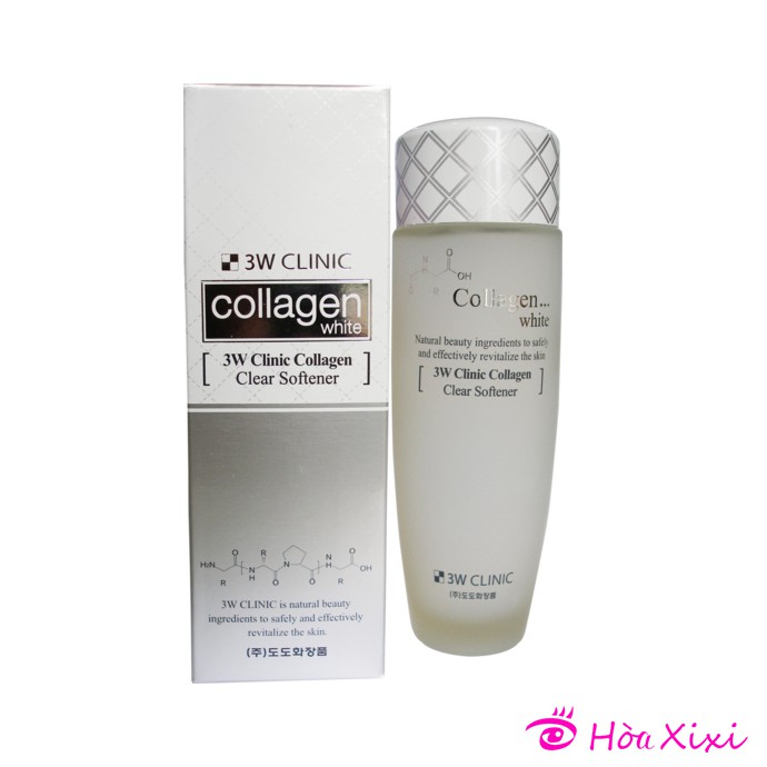 Nước hoa hồng trắng da 3W Clinic Collagen Clear Softener 150ml