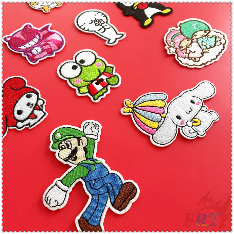 Miếng vá ủi thêu hình nhân vật game Super Mario dễ thương