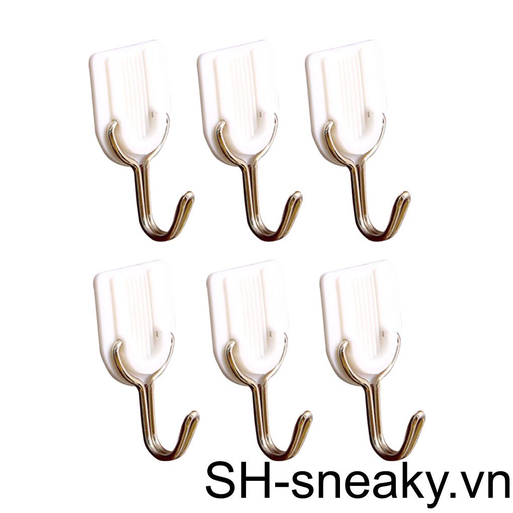 Set 6 Móc Treo Đồ Gắn Tường Có Thể Tháo Gỡ Cho Nhà Bếp Nhà Tắm